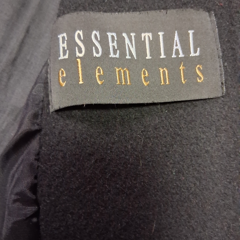 Vintage Essential Elements Wool Chesterfield Overcoat - Black Velvet Collar - Picture 5 of 6